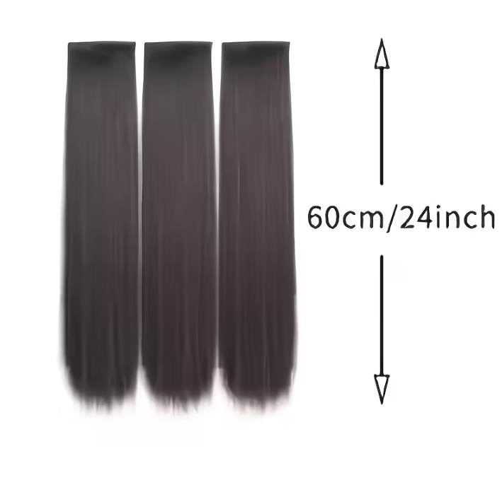3pcs/Set Clip in Hair Extensions |Long |Straight |Thick