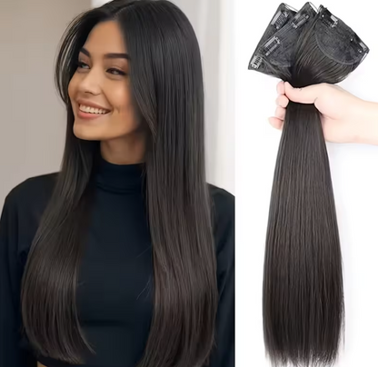 3pcs/Set Clip in Hair Extensions |Long |Straight |Thick