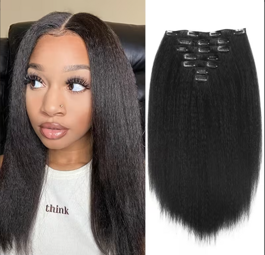 7pcs clip-on hair extensions| 3 Sizes Available