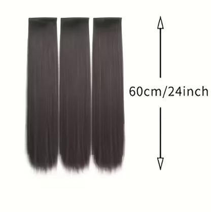 3pcs/Set Clip in Hair Extensions |Long |Straight |Thick