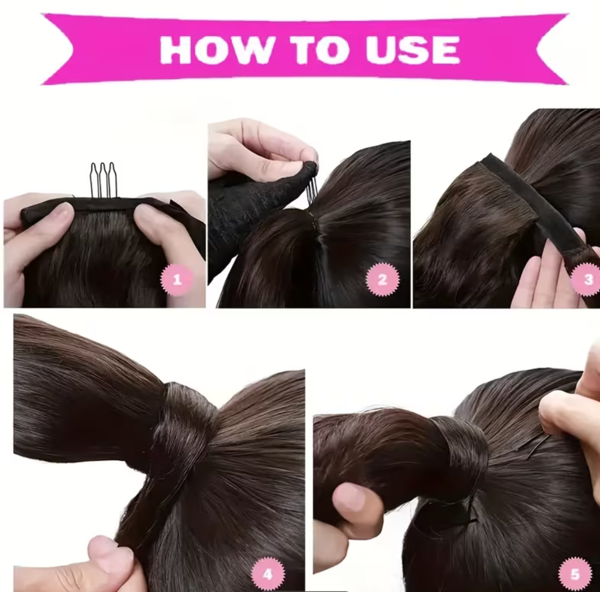 Synthetic Kinky Straight Ponytail Extension Wrap