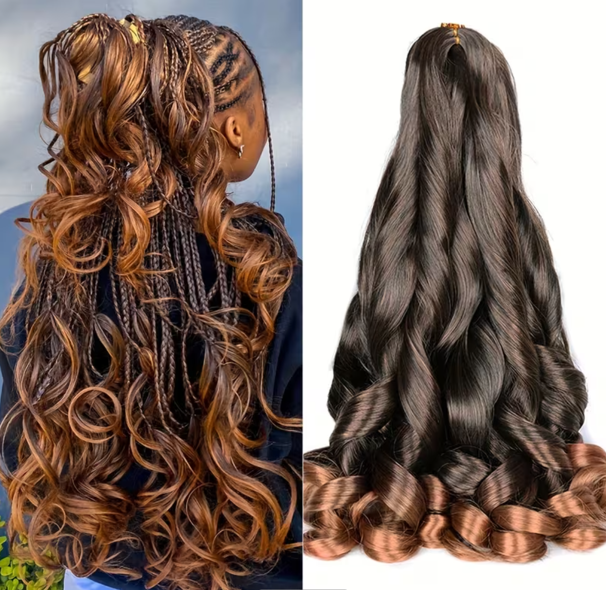 Loose Wavy Bouncy Braiding Hair Spiral Curly Crochet