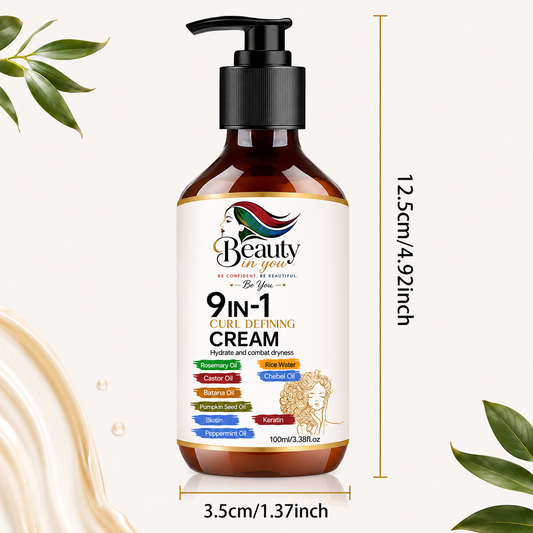Beauty In You™ Curl Revival 9-in-1 Defining Cream – Hydration, Shine & Long-Lasting Curl Hold
