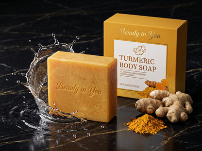 Beauty In You™ Premium Turmeric Soap – Brightening & Hydrating Face & Body